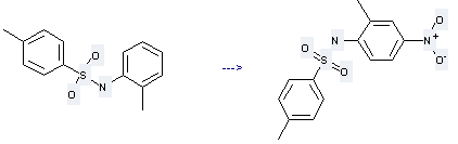 Benzenesulfonamide,4-methyl-N-(2-methylphenyl)- can be used to produce toluene-4-sulfonic acid-(2-methyl-4-nitro-anilide)